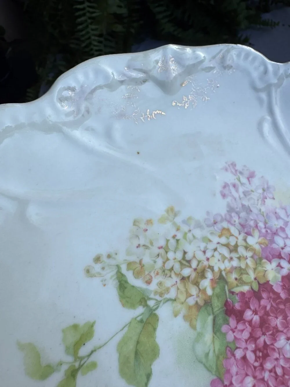 Antique Schumann Bavaria Lilac Cake Plate – Vintage Floral Porcelain
